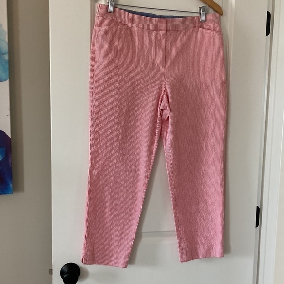 Talbots 10 crop pants red white - Picture 5 of 11